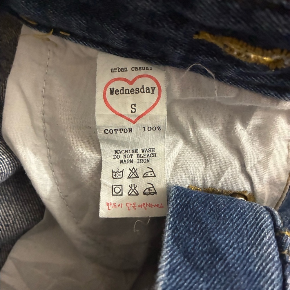Wednesday Urban Casual Blue Denim Overalls 100% Cotton Size S - Picture 3 of 5